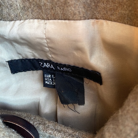 ZARA Basic Wool Pea Coat - Picture 2 of 4
